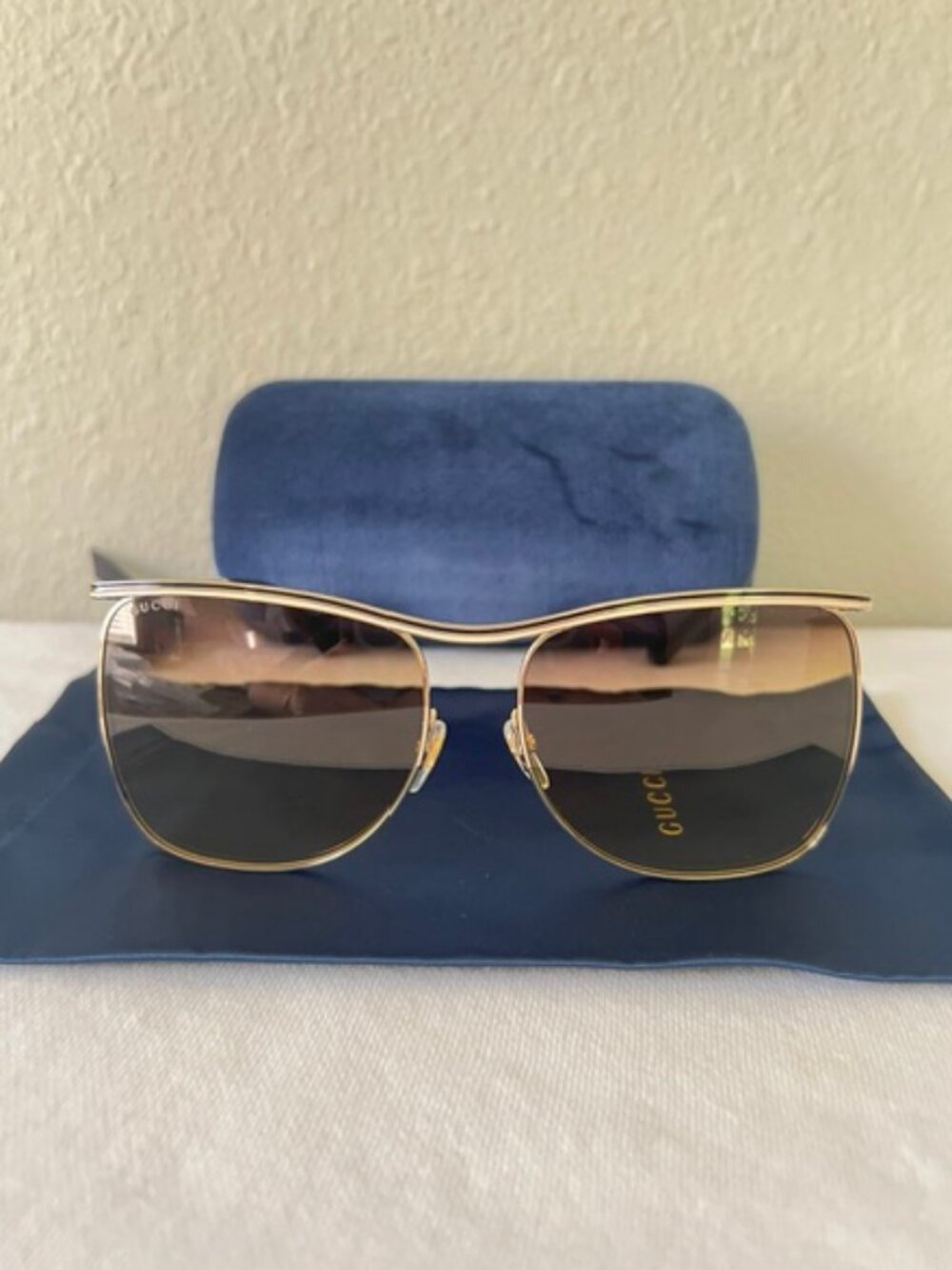 Gucci Sunglasses GG0820S 003 Gold Yellow 63-17-145mm